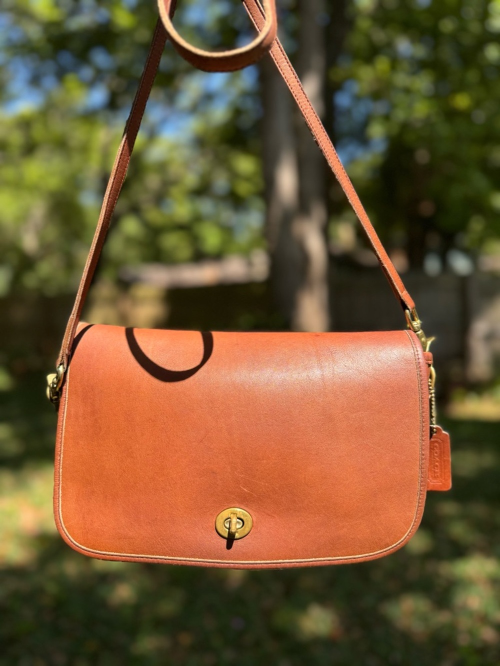 Vintage Coach Convertible Clutch Turn Lock Crossbody Bag